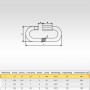 4mm Schraubglieder Edelstahl - Schnellverschluss für Stahlketten AISI316 INOX316 - Kettenverbinder