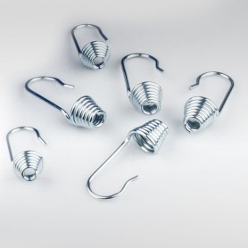 10mm Spiralhaken Haken für Expanderseil Spanner Gummiseil Gummileine Seil