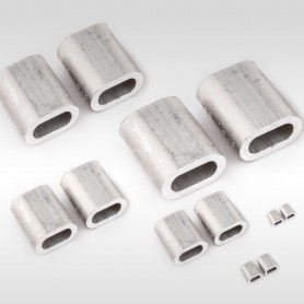 6mm Aluminium Pressklemmen - Presshülsen für Drahtseil 6mm (ab 5 stück)