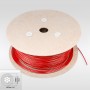 Drahtseil 3mm verzinkt PVC ummantelt rot (Draht 1,6mm - 1x7) 10m bis 200m Stahlseil 3 mm
