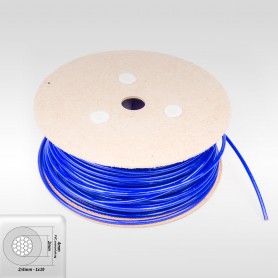 Drahtseil 4mm verzinkt PVC ummantelt blau (Draht 2mm - 1x19) 10m bis 200m Stahlseil 4 mm